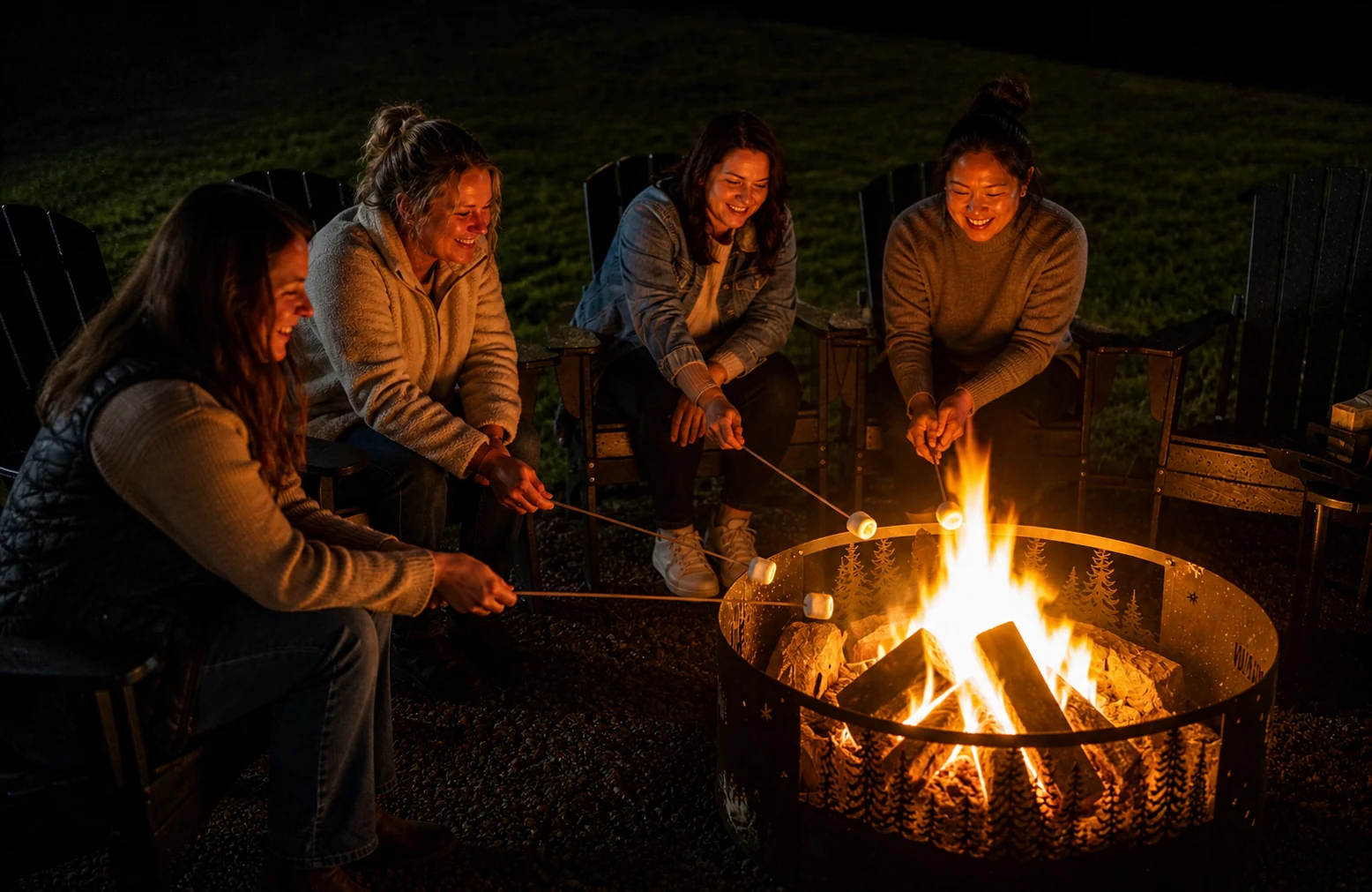 Firepit under the stars