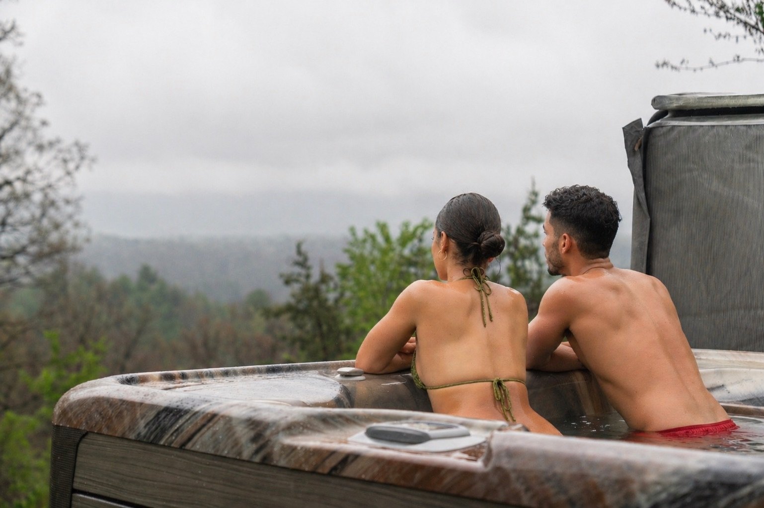 Private hot tub at Sky Mountain Retreat